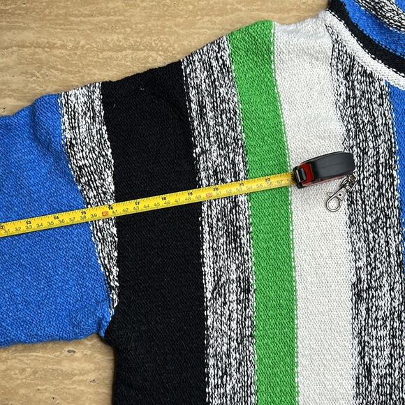 Ruby Rd. Plus Size Oversized Sweater Vertical Stripes Knit Mock Neck Sweater - Picture 7 of 11